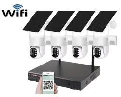 Bezdr�tov� sol�rn� PTZ 4 kamerov� syst�m Wifi IP Pro WIP4-211B 4MPx, CZ menu - 8590 K�