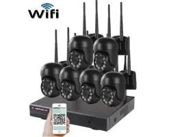 Bezdr�tov� 6 kamerov� set WiFi IP Pro WIP6-109B, Black, 3MPx, PTZ, CZ menu - 10390 K�