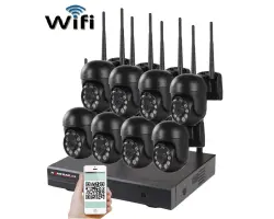 Bezdr�tov� 8 kamerov� set WiFi IP Pro WIP8-109B, Black, 3MPx, PTZ, CZ menu - 13390 K�