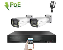 PoE IP 2 kamerov� set  XM-206B 4MPx, CZ menu - 5090 K�
