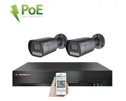 PoE IP 2 kamerov� set XM-210B 4MPx, mikrofon, CZ menu - 5090 K�