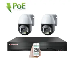 PoE IP 2 kamerov� set XM-PTZ-221B 5xZOOM 4Mpx, CZ menu - 6890 K�
