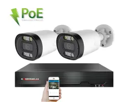 4K PoE IP 2 kamerov� set XM-213D 8MPx, CZ menu - 6490 K�