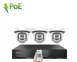 4K PoE IP 3 kamerov� set XM-312D 8MPx, CZ menu - 7990 K�