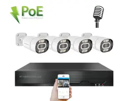 PoE IP 4 kamerovy set XM-403B 4MPx, mikrofon, CZ menu - 7690 K�