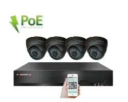 PoE IP 4 kamerov� set XM-411B 4MPx, CZ menu - 7690 K�