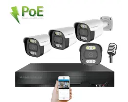 PoE IP 4 kamerov� set XM-414B 4MPx, CZ menu - 7690 K�