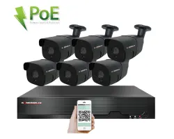 4K PoE IP 6 kamerov� set XM-607D 8MPx, mikrofon, IR p��svit. CZ menu - 14590 K�