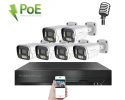 PoE IP 6 kamerov� set XM-606B 4MPx, CZ menu - 11190 K�