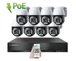 PoE IP 8 kamerov� set XM-PTZ-821B 5xZOOM 4Mpx, CZ menu - 20590 K�