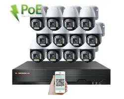 PoE IP 12 kamerov� set XM-PTZ-1221D 5x zoom, 8Mpx, CZ menu - 44190 K�