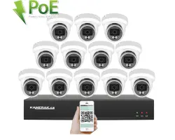 4K PoE IP 12 kamerov� set XM-1209D 8MPx, CZ menu - 32890 K�