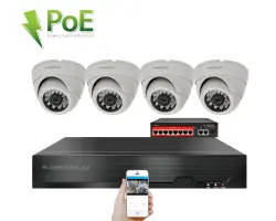 4K IP 4 kamerov� set  s extern�m PoE XM-402D-Ext. 8MPx, CZ menu - 10890 K�