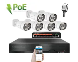 IP 6 kamerov� set s extern�m PoE XM-603B-Ext. 4MPx, CZ menu - 10790 K�