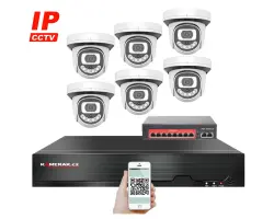 IP 6 kamerov� set  s extern�m PoE XM-612B-Ext. 4MPx, CZ menu - 9990 K�