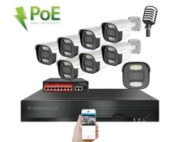 IP 8 kamerov� set s extern�m PoE XM-814B-Ext. 4MPx, CZ menu - 13390 K�
