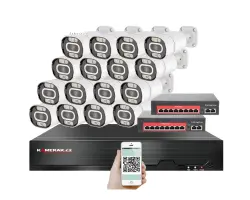 IP 16 kamerov� set s extern�m PoE XM-1603B-Ext. 4MPx, CZ menu - 25490 K�