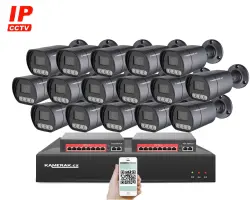 IP 16 kamerov� set s extern�m PoE XM-1610B-Ext. 4MPx, CZ menu - 25490 K�