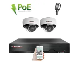 4K PoE IP 2 kamerov� set XM-205D 8MPx, mikrofon, CZ menu - 6490 K�