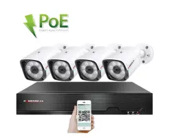 PoE IP 4 kamerov� set XM-401B 4MPx, CZ menu - 7690 K�