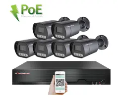 4K PoE IP 6 kamerov� set XM-610D 8MPx, mikrofon, CZ menu - 15190 K�