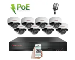 4K PoE IP 8 kamerov� set XM-805D 8MPx, mikrofon, CZ menu - 19090 K�