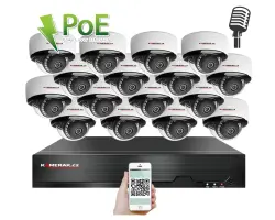 PoE IP 16 kamerov� set  XM-1605B 4MPx,  mikrofon, CZ menu - 29890 K�