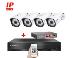 4K IP 4 kamerov� set  s extern�m PoE XM-401D-Ext. 8MPx, CZ menu - 9480 K�