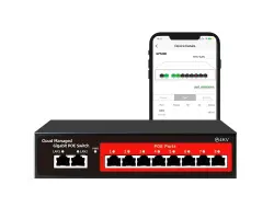 POE Switch GPS208 10port� RJ45 Gigabit (8*PoE+2*uplink) s rychlost� 10/100/1000 Mb/s - 1690 K�