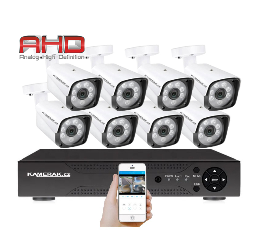 8 kamerov set AHD WN8-60A  2MPx 