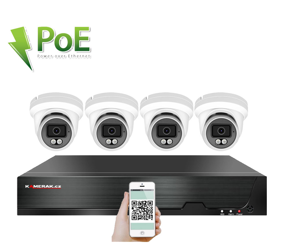4 kamerov IP systm 4K PoE IP XM-409D 8MPx 
