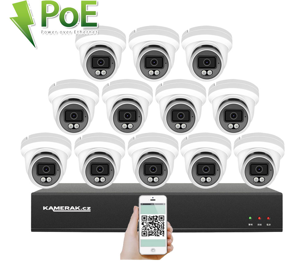 12 kamerov systm PoE IP XM-1209B 4MPx