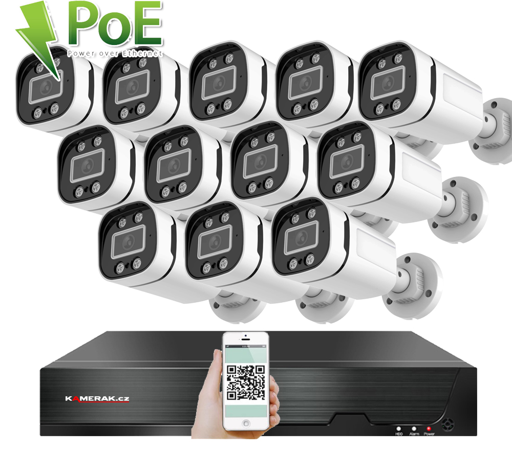 12 kamerov systm PoE IP XM-1206D 8MPx